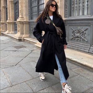 Zara belted wool blend coat✨